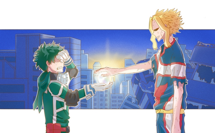 Emotional Moment Between Izuku Midoriya and All Might