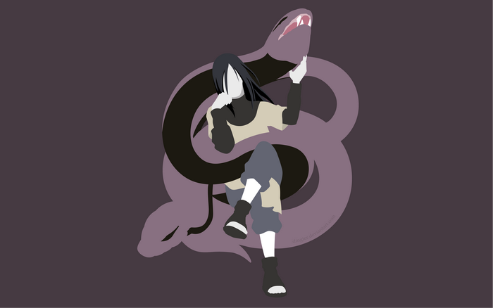 Orochimaru from Naruto with a snake