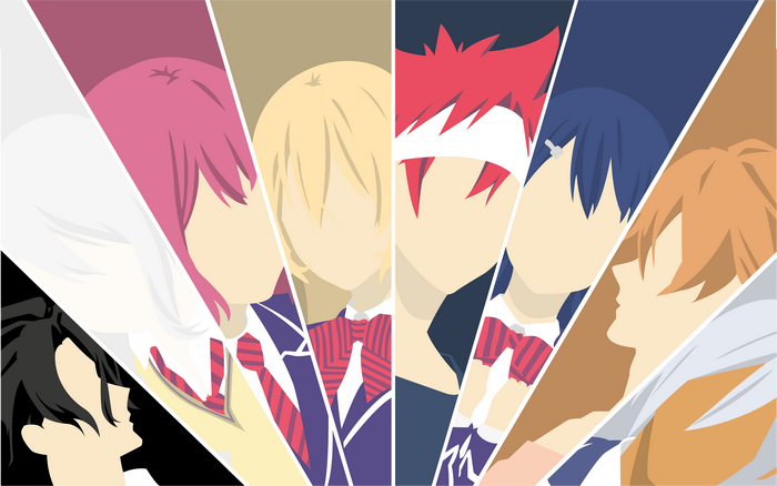 Food Wars! Shokugeki no Soma characters minimalist art