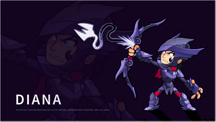 Diana from Brawlhalla with a bow