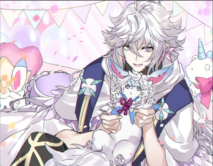 Merlin and Fou from Fate/Grand Order
