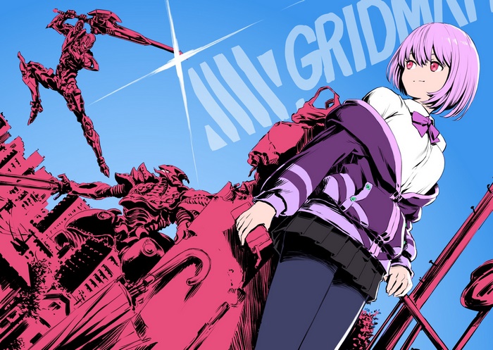 Akane Shinjou from SSSS.Gridman with Mecha