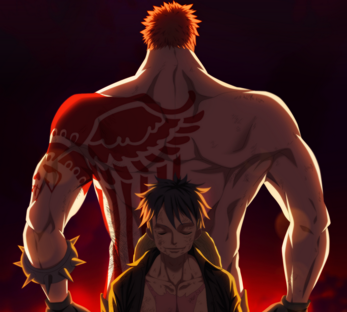Monkey D. Luffy and Charlotte Katakuri from One Piece
