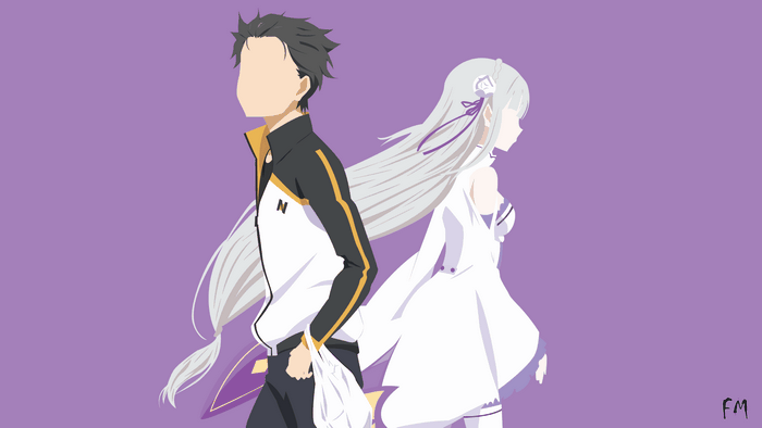 Subaru Natsuki and Emilia from Re:ZERO