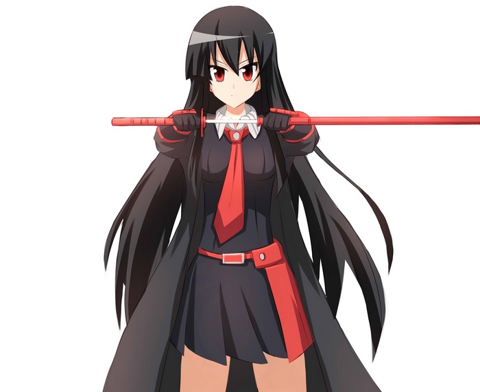 Akame from Akame Ga Kill! holding a sword