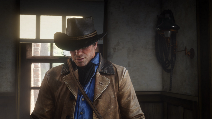 Arthur Morgan in Moody Interior Lighting