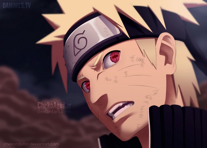 Naruto Uzumaki from Naruto with Red Eyes