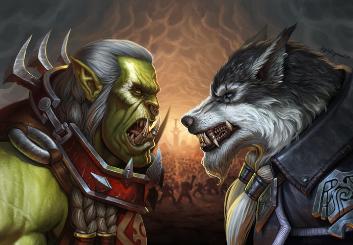 Genn Greymane and Varok Saurfang from World of Warcraft