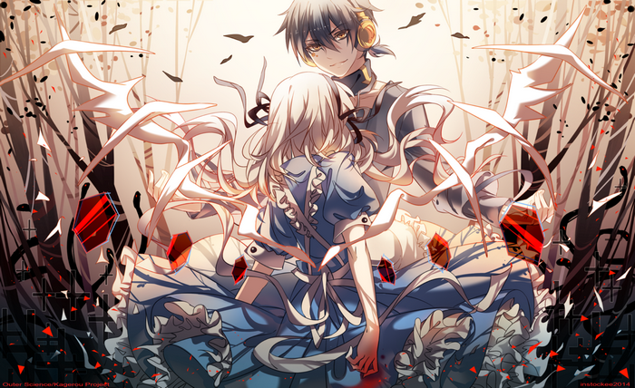 Shintaro Kisaragi and Marry Kozakura from Kagerou Project