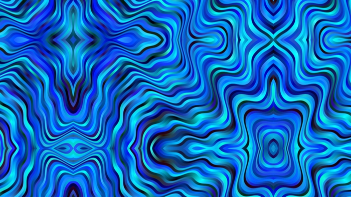 Abstract Blue Psychedelic Digital Art