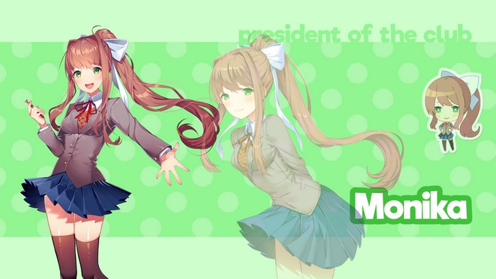 Monika from Doki Doki Literature Club!
