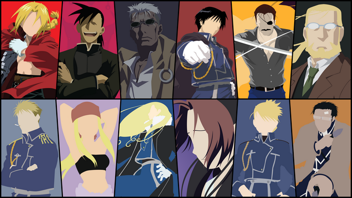 Fullmetal Alchemist Characters Collage