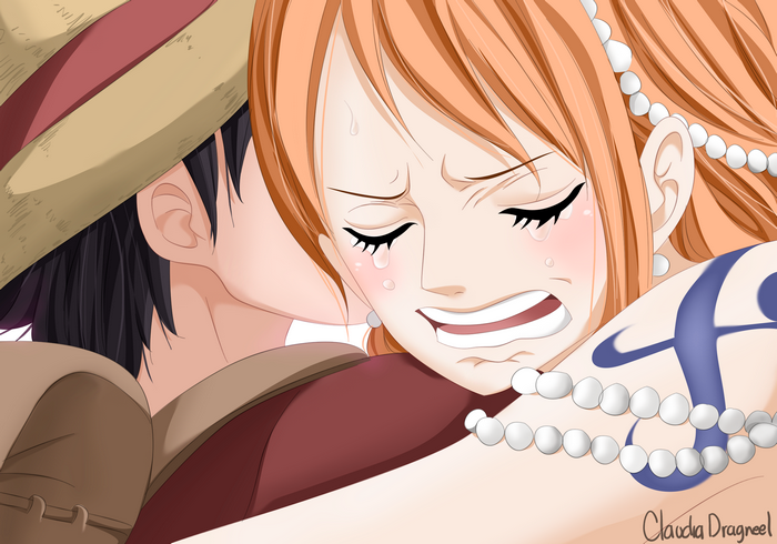 Nami and Monkey D. Luffy from One Piece