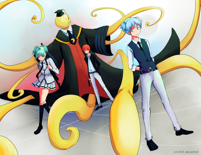 Koro-sensei and Students from Assassination Classroom