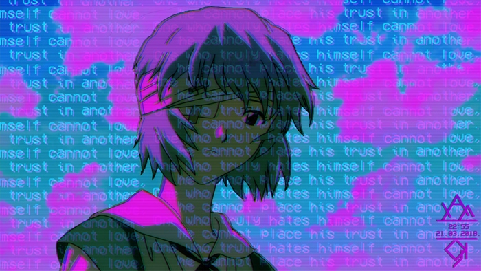 Neon Genesis Evangelion Rei Ayanami Cyber Neon Portrait