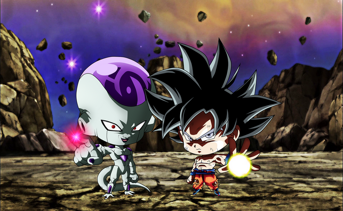 Goku and Frieza Chibi Duel in Dragon Ball Super