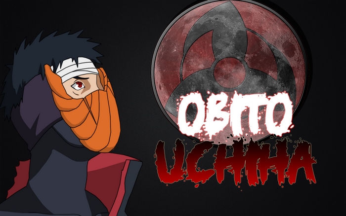 Obito Uchiha from Naruto with Sharingan