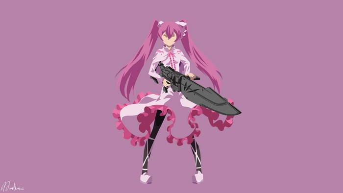 Mine from Akame Ga Kill! holding a gun