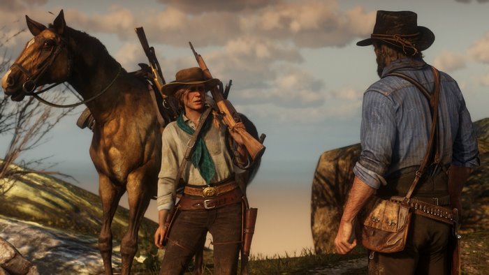 Sadie Adler and Arthur Morgan from Red Dead Redemption 2