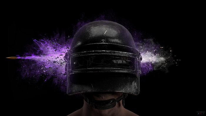 PlayerUnknowns Battlegrounds helmet with bullet impact