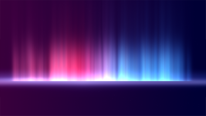 Aurora Borealis with Pink and Blue Lights