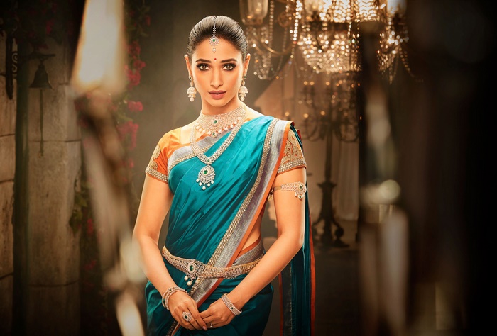 Tamannaah Bhatia in Traditional South Indian Saree