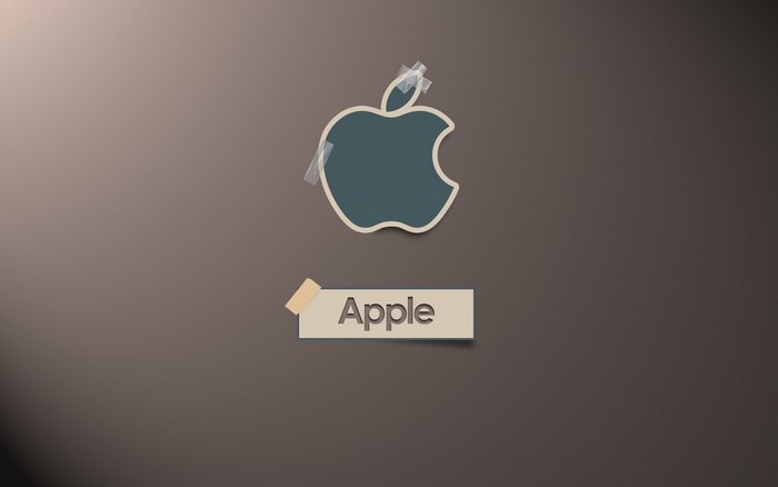Apple logo with text