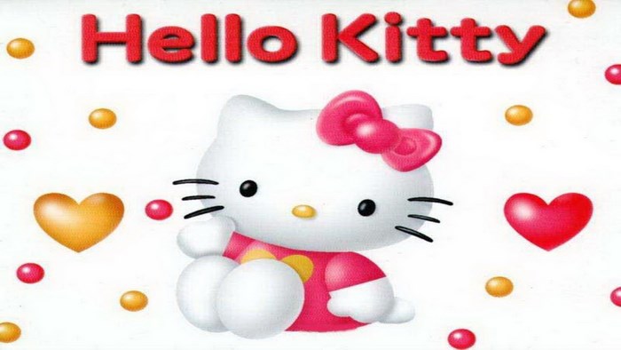 Hello Kitty with hearts and dots