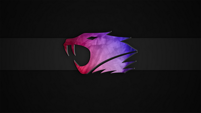 Logo of a stylized animal head with gradient fill