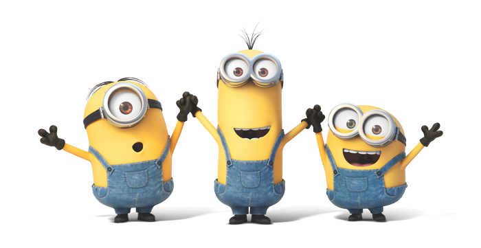 Happy Minions Holding Hands