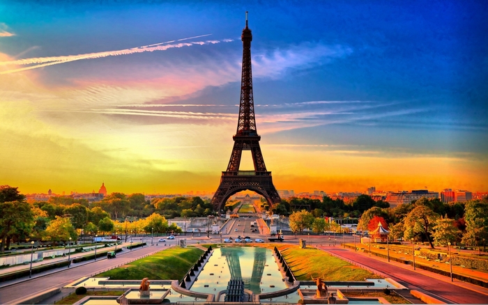 Eiffel Tower Paris at Sunset