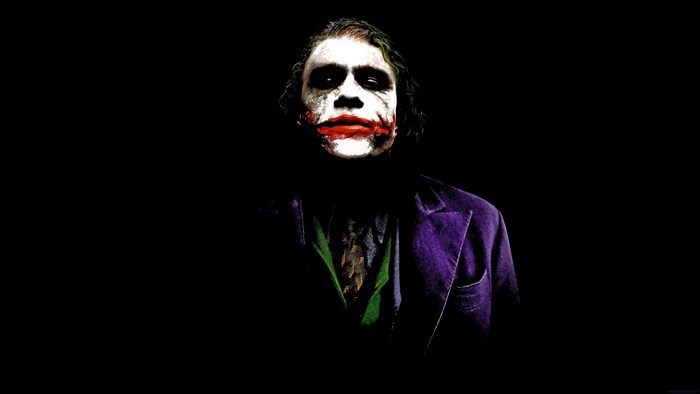Dark Portrait of The Joker in Purple Suit