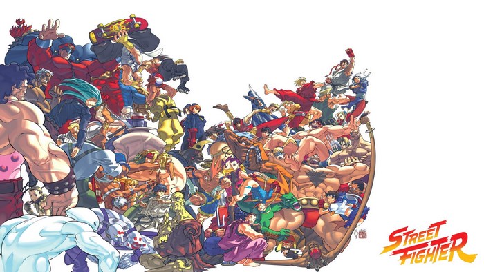 Street Fighter characters illustration