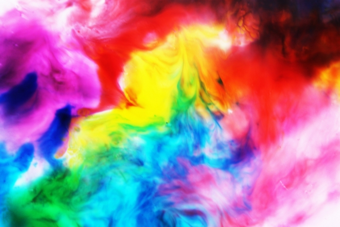 Abstract rainbow colors swirling
