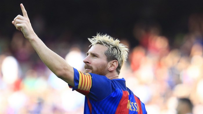 Lionel Messi of Barcelona