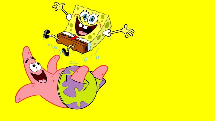 SpongeBob and Patrick Joyful Splashing