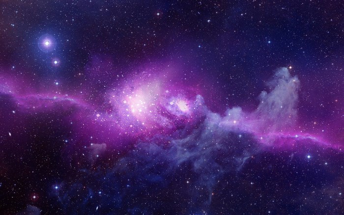 Purple and blue galaxy with stars