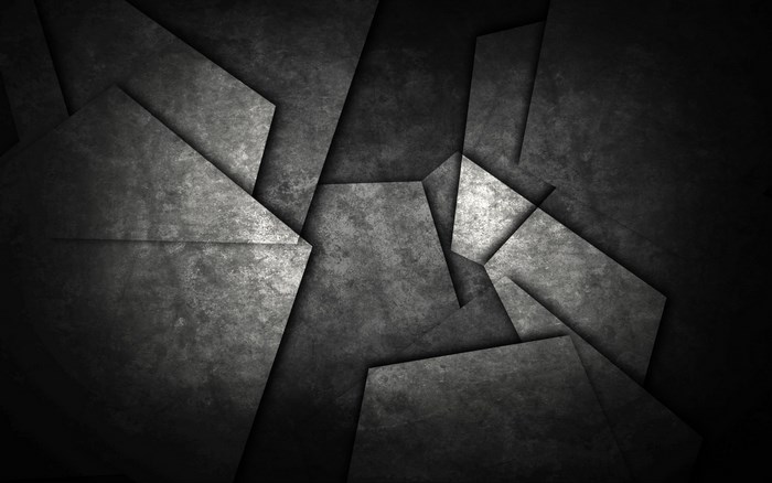 Dark abstract geometric background with textured surfaces
