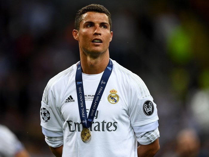 Cristiano Ronaldo with Real Madrid Medal