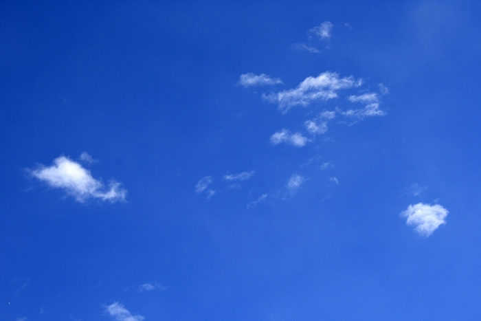 Blue sky with scattered clouds