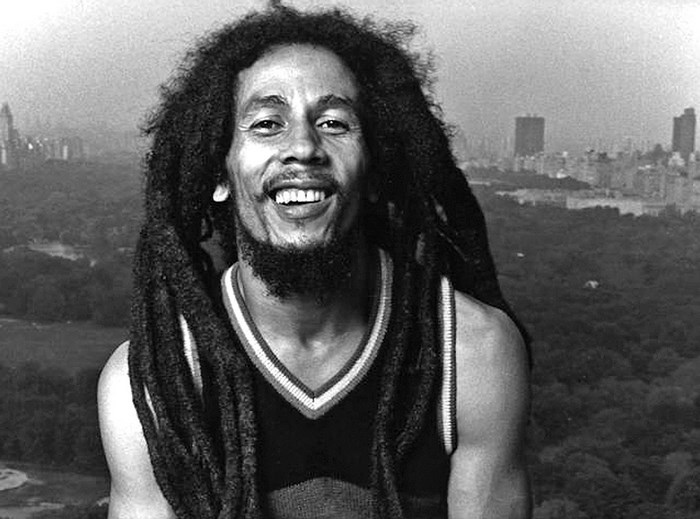 Portrait of Bob Marley with Dreadlocks