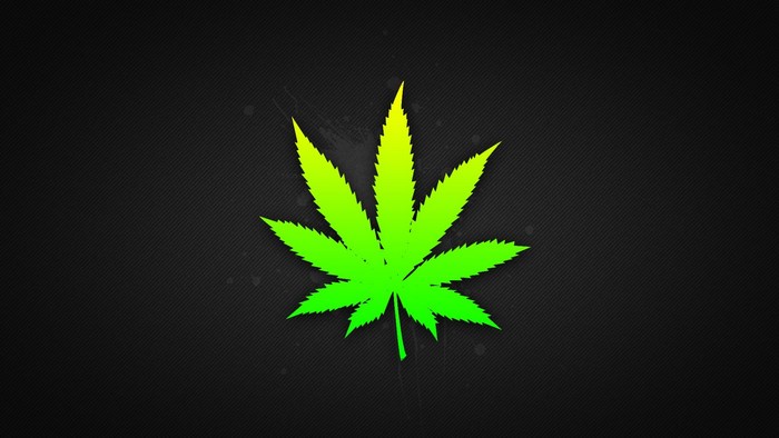 Marijuana leaf on a dark background