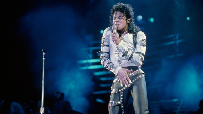 Michael Jackson performing on stage