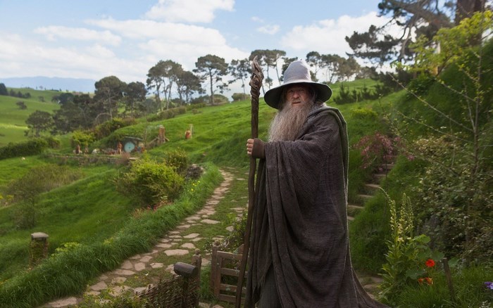 Gandalf in Hobbiton from The Lord of the Rings