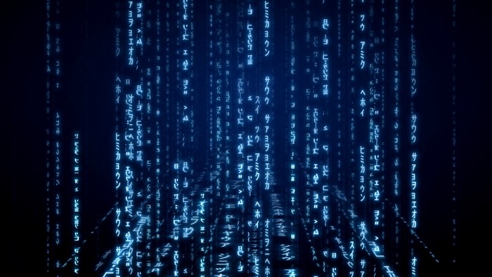 Matrix digital rain effect