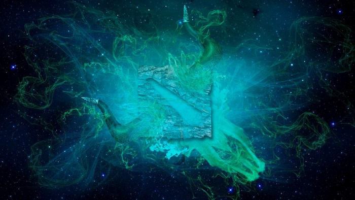 Dota 2 Logo in Cosmic Nebula