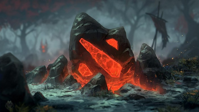 Dota 2 Radiant Ancient stone structure