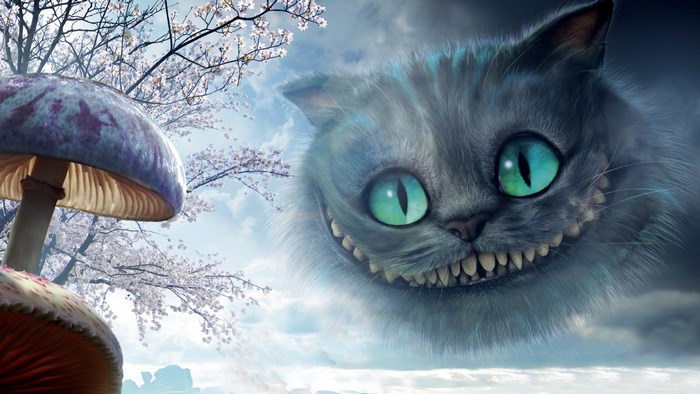 Cheshire Cat and Mushrooms
