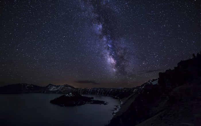 Milky Way over Crater Lake National Park