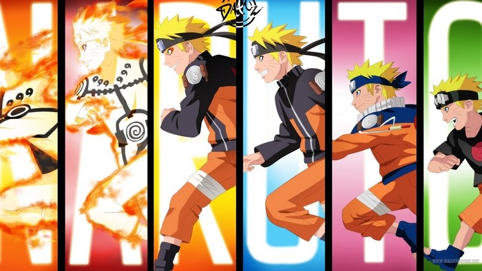 Naruto Uzumaki in different forms